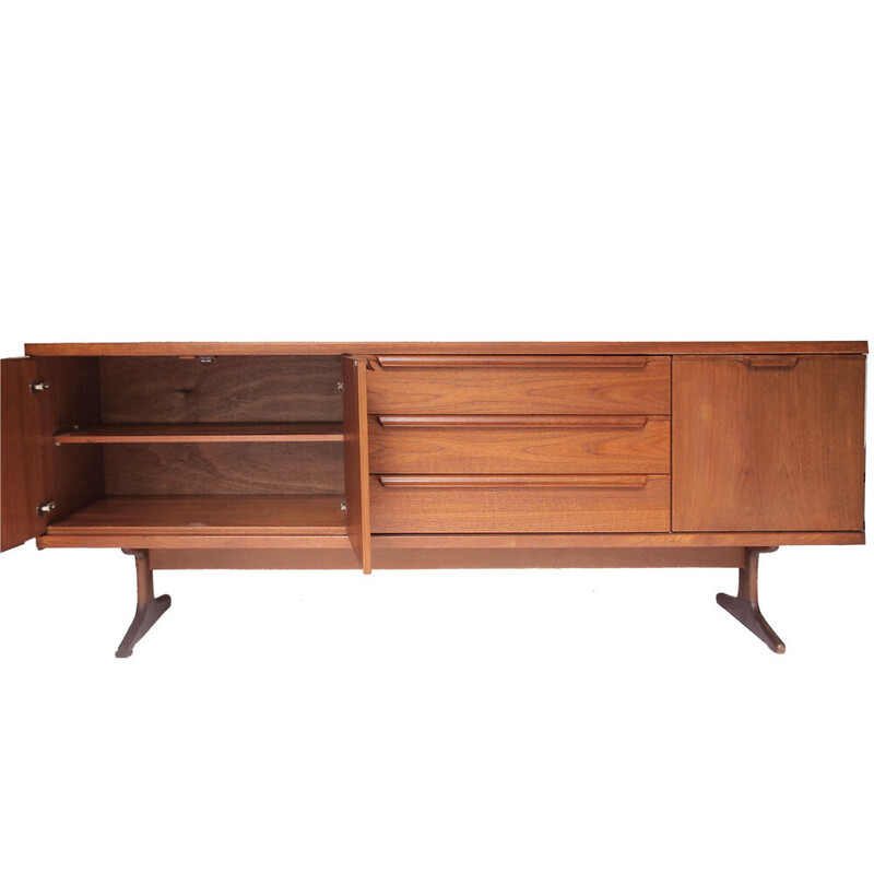 Vintage Scandinavian sideboard in honey teak, 1960s