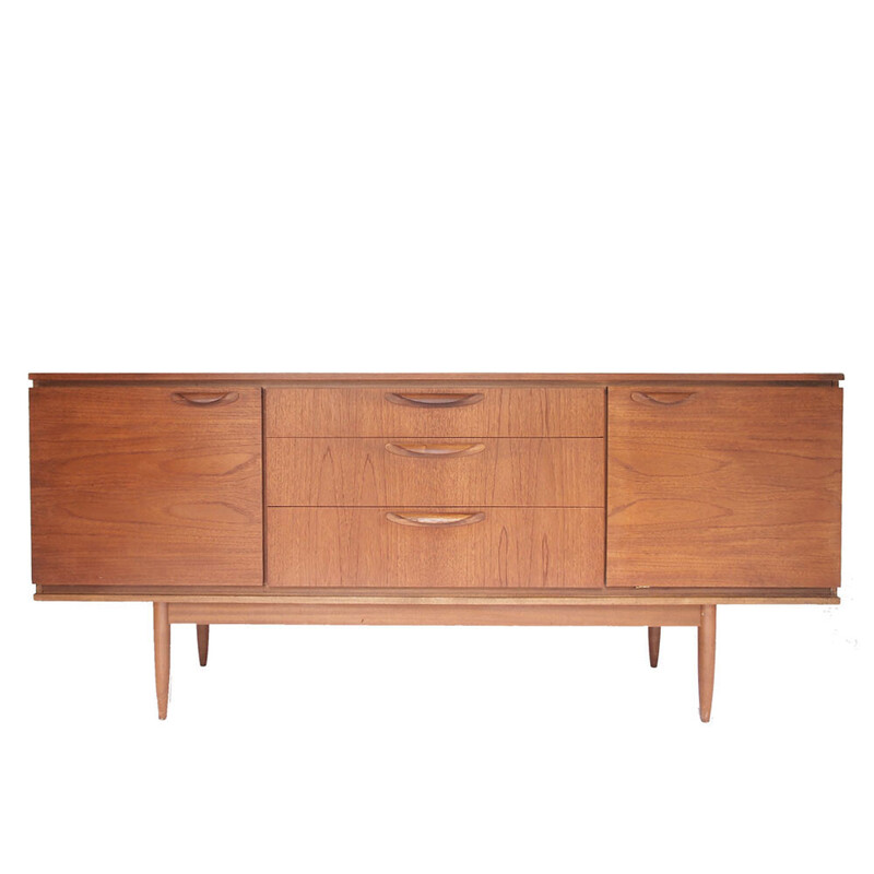 Vintage Scandinavian sideboard Austinesuite in honey teak, 1960s