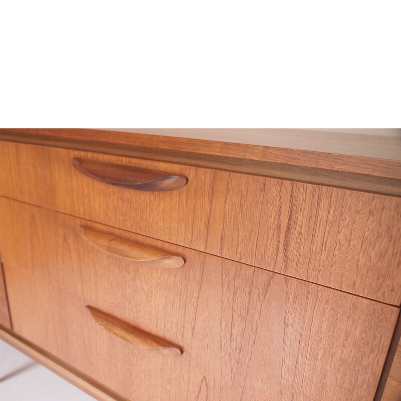 Vintage Scandinavian sideboard Austinesuite in honey teak, 1960s