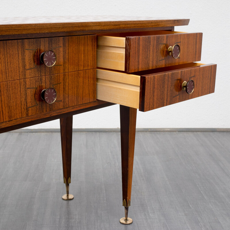 Chest of drawers in rosewood and mosaic - 1960s