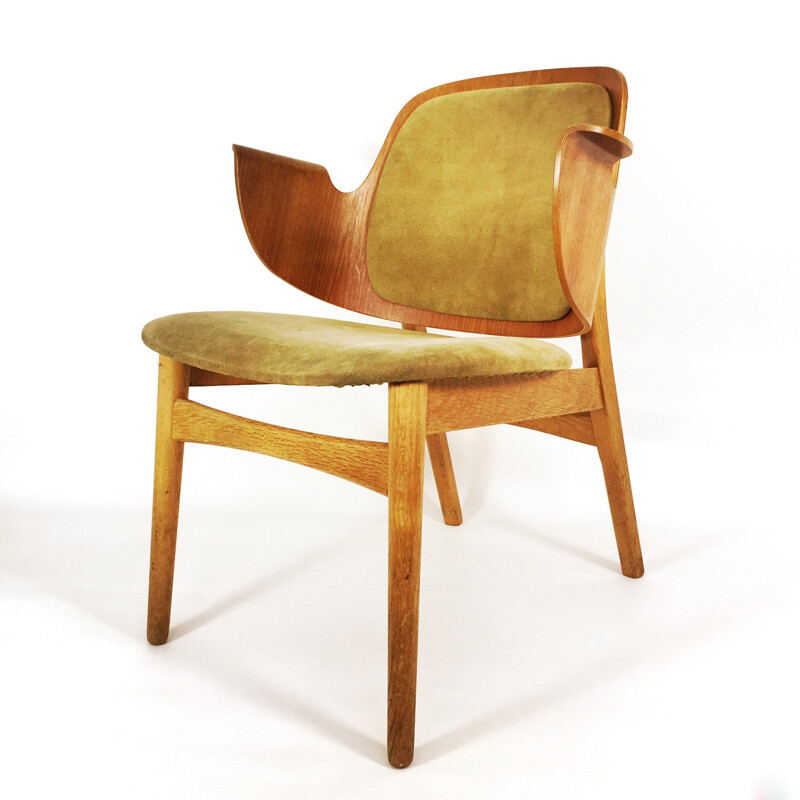 Bramin "model 107" green chair, Hans OLSEN - 1950s