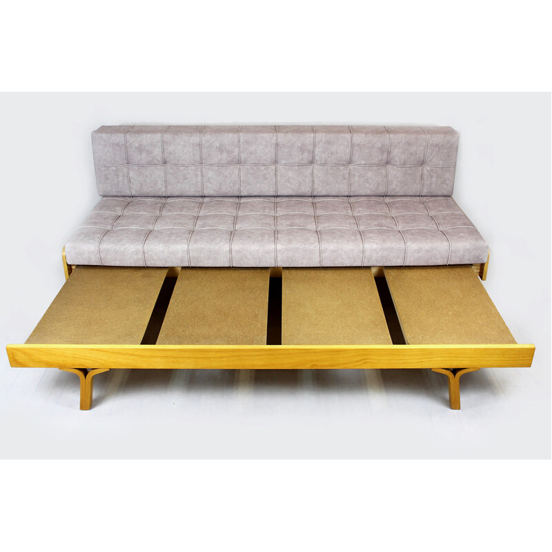 Sofá cama vintage de Ludvik Volak para Holesov, 1960