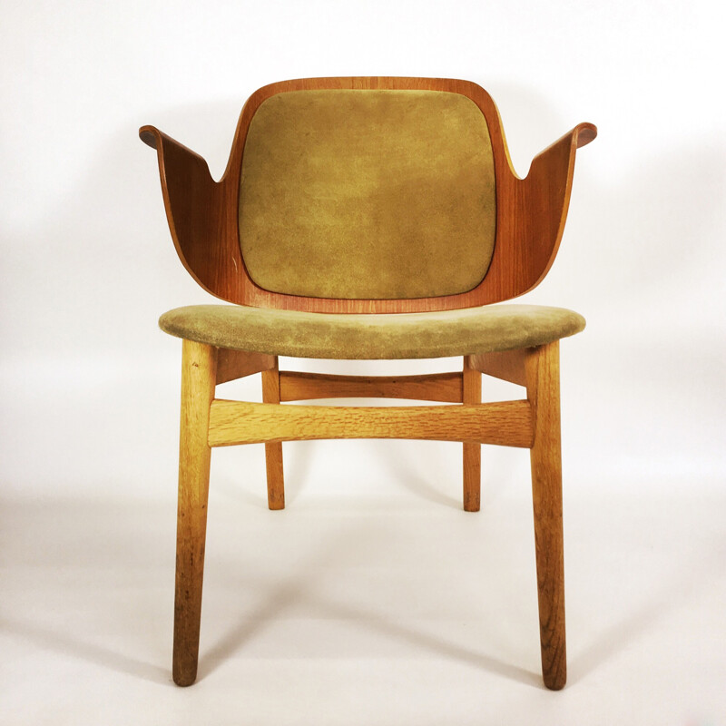 Bramin "model 107" green chair, Hans OLSEN - 1950s