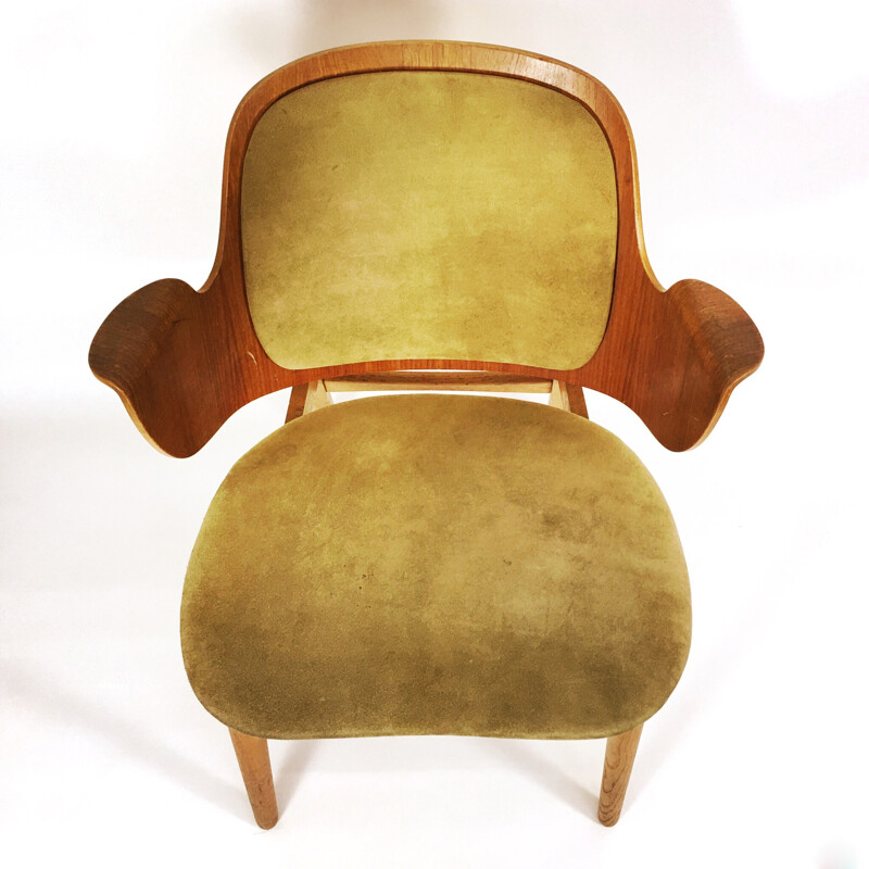 Bramin "model 107" green chair, Hans OLSEN - 1950s