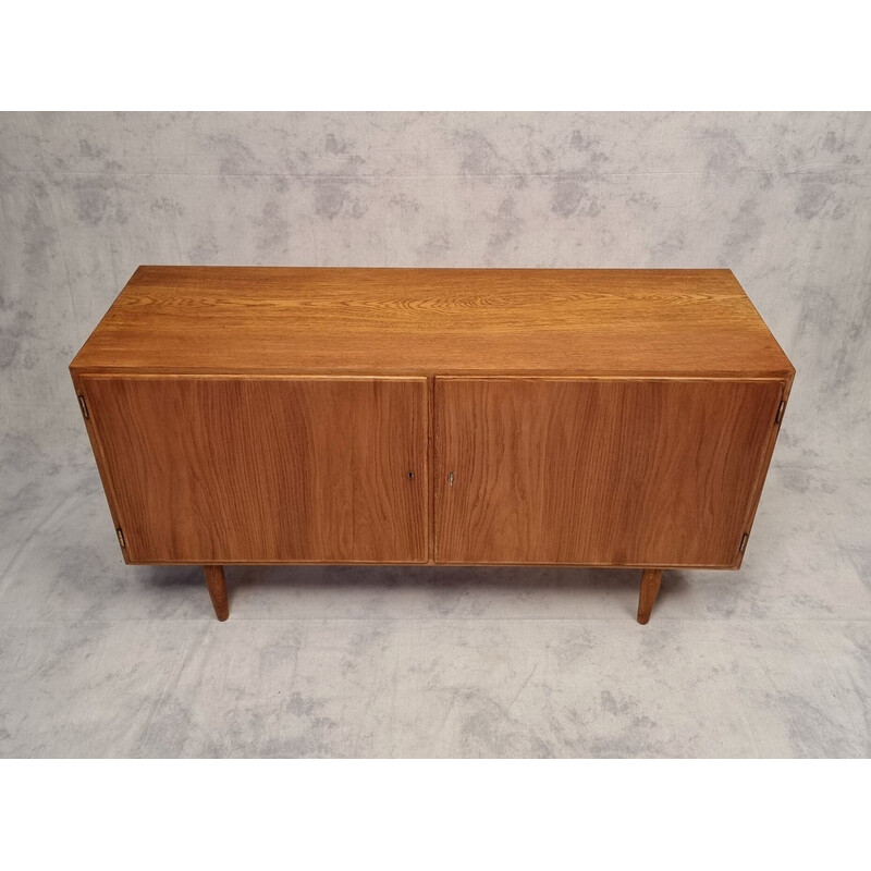 Credenza scandinava d'epoca in rovere di Carlo Jensen per Hundevad and Co, 1960