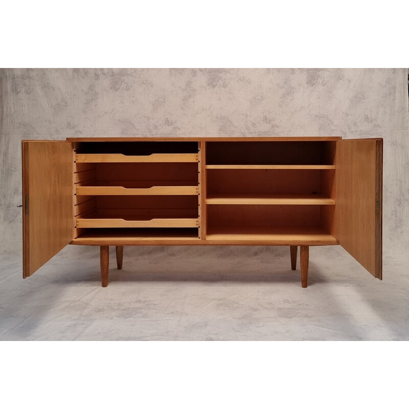 Vintage Scandinavian oak enfilade de Carlo Jensen para Hundevad and Co, 1960