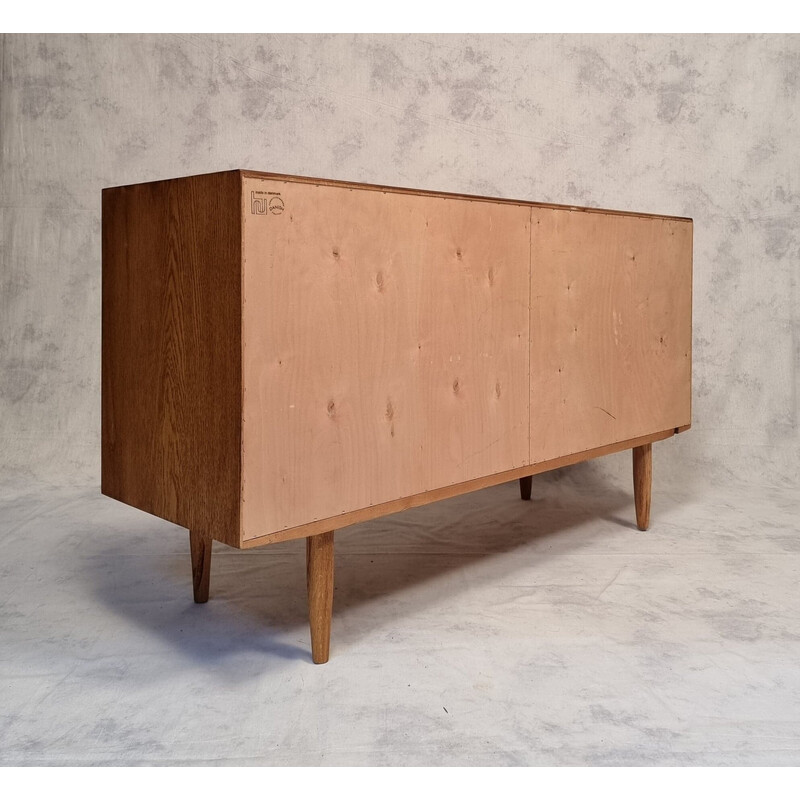 Credenza scandinava d'epoca in rovere di Carlo Jensen per Hundevad and Co, 1960