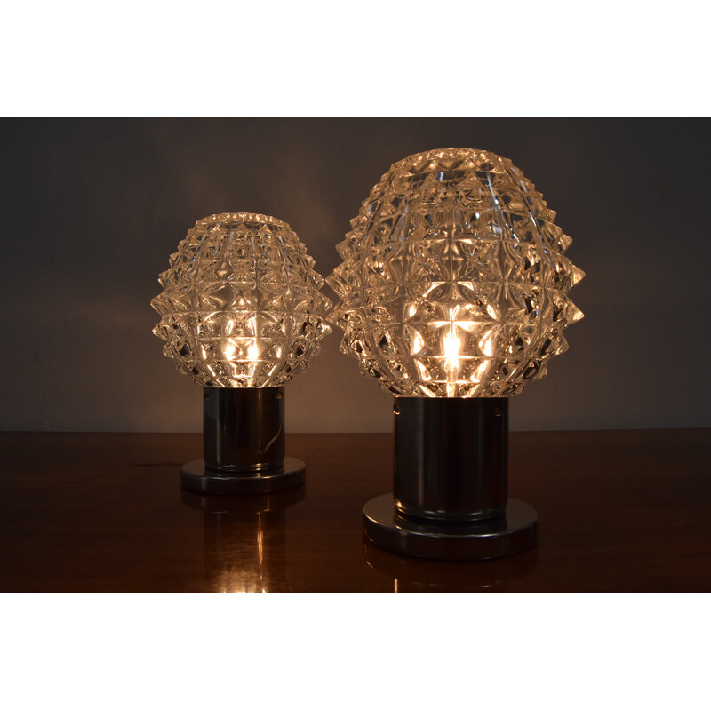 Pair of mid-century table lamps by Kamenicky Senov, Czechoslovakia 1960s