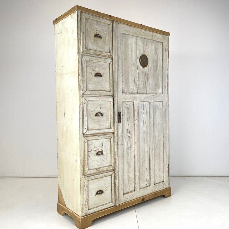 Vintage wooden food cabinet, Czech Republic