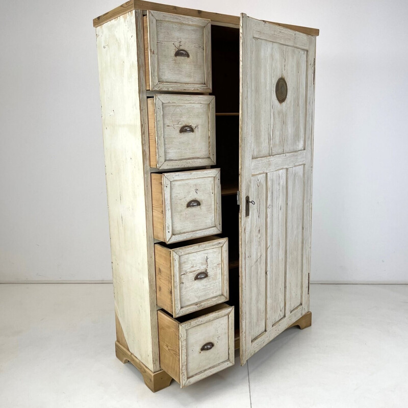 Vintage wooden food cabinet, Czech Republic