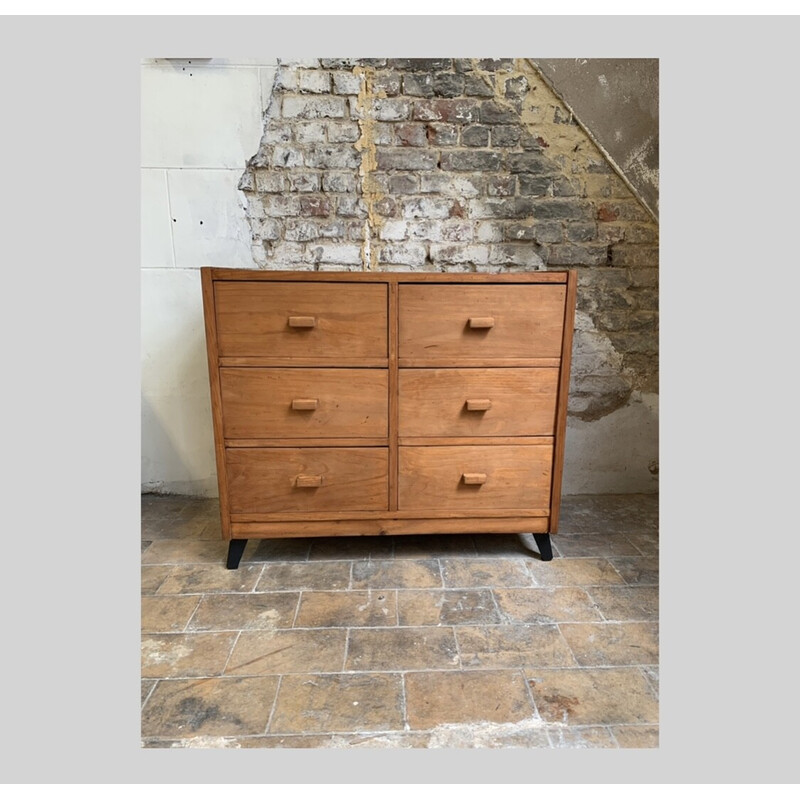 Vintage chest of drawers with metal legs