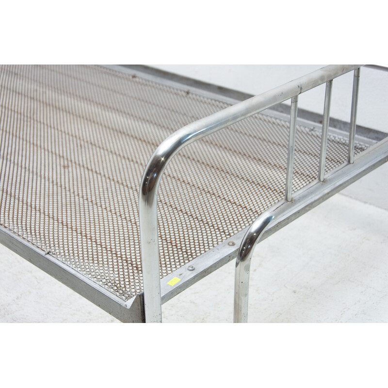 Mid century chromed tubular steel sofa Bauhaus by Hynek Gottwald, 1930s