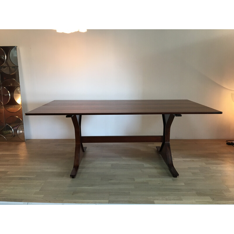 Bernini dining room table in rosewood, Gianfranco FRATTINI - 1960s