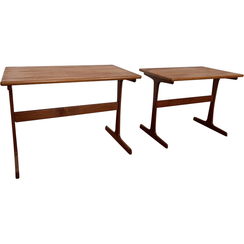 Vintage Danish teak nesting tables, 1950s-1960s