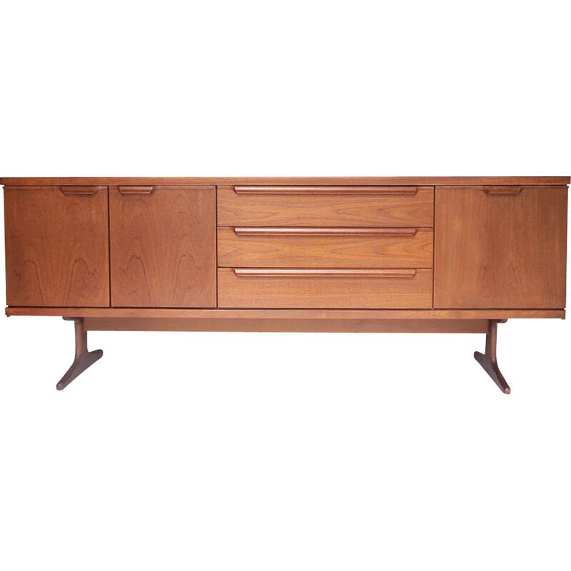 Vintage Scandinavian sideboard in honey teak, 1960s