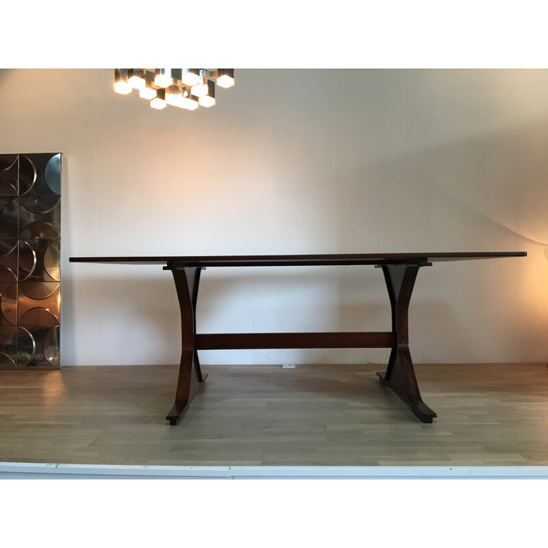 Bernini dining room table in rosewood, Gianfranco FRATTINI - 1960s