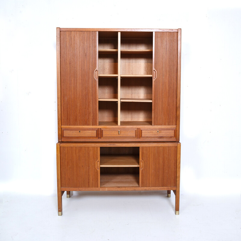 Vintage oakwood cabinet by Carl-Axel Acking for Bodafors, 1950s