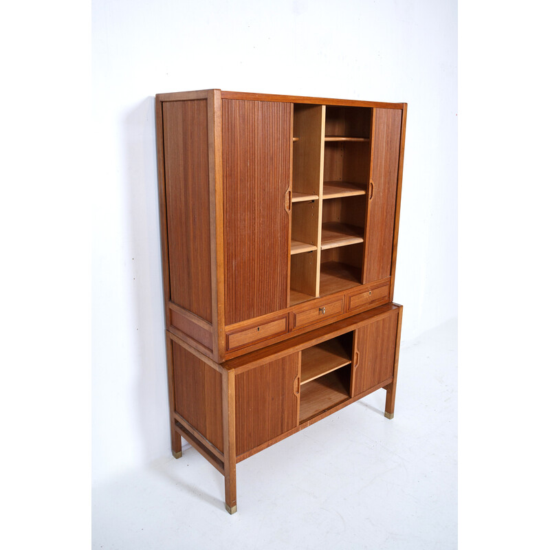 Vintage oakwood cabinet by Carl-Axel Acking for Bodafors, 1950s