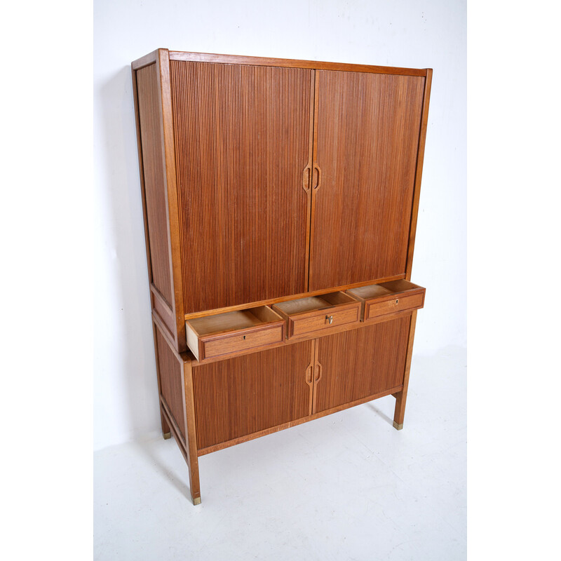 Vintage oakwood cabinet by Carl-Axel Acking for Bodafors, 1950s