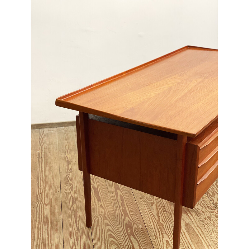 Mid-century teak Danish desk by Peter Løvig Nielsen for Hedensted, 1960s