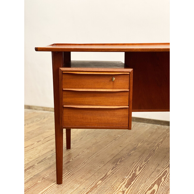 Mid-century teak Danish desk by Peter Løvig Nielsen for Hedensted, 1960s