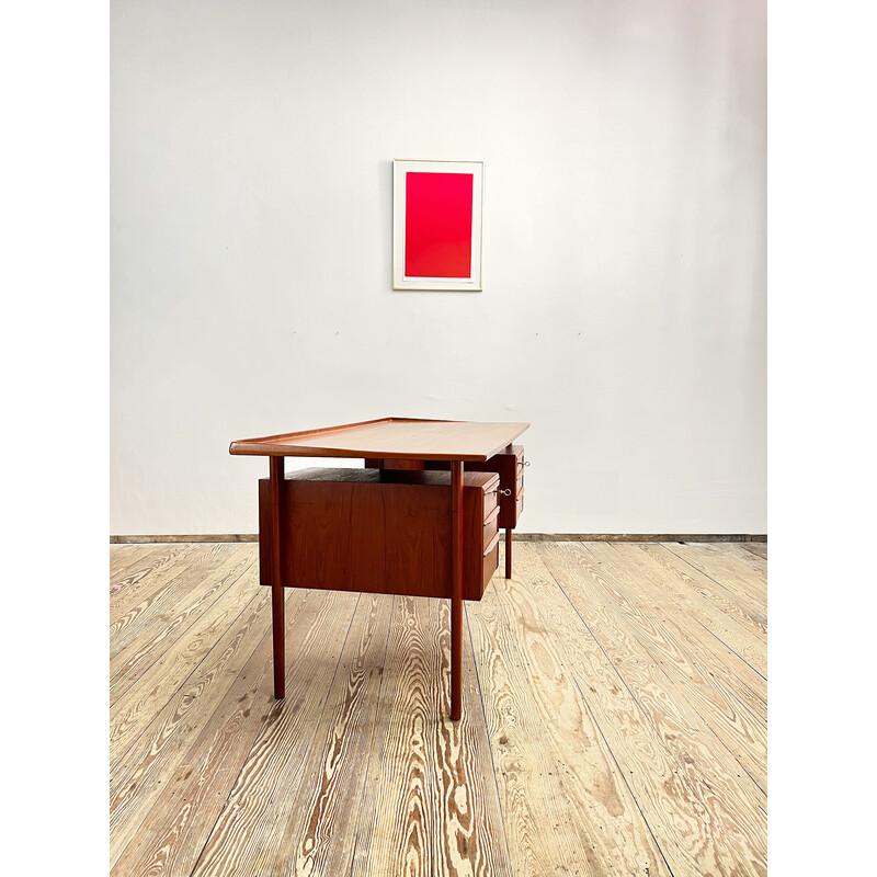 Mid-century teak Danish desk by Peter Løvig Nielsen for Hedensted, 1960s