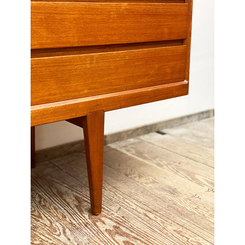 Scandinavian mid century teak sideboard by Henry Rosengren Hansen for Møbelindustri, Danemark 1950