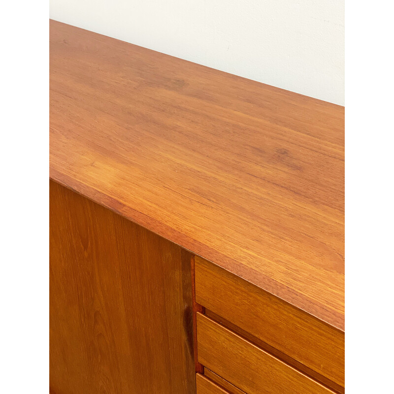 Scandinavian mid century teak sideboard by Henry Rosengren Hansen for Møbelindustri, Danemark 1950