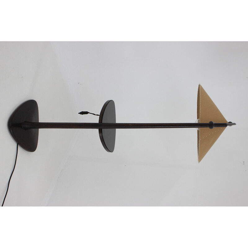 Vintage oakwood floor lamp by Vaclav Rada, Czechoslovakia 1940s