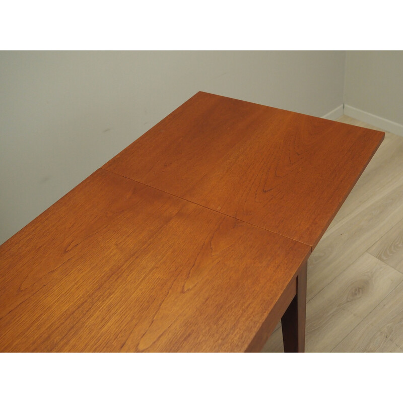 Vintage danish teak desk with drawers and folding top, Denmark 1970s