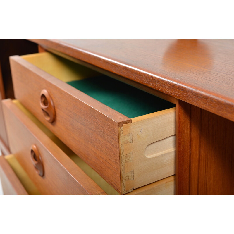 Randers Møbelfabrik teak sideboard with sliding doors - 1960s