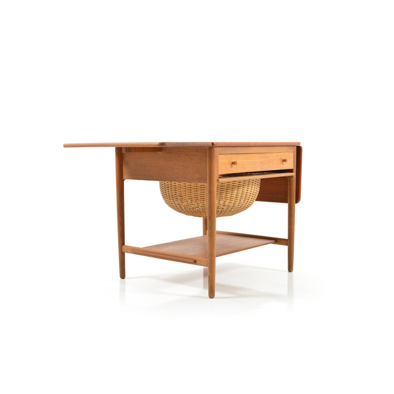 Andreas Tuck "AT-33" sewing table in oak and teak, Hans J. WEGNER - 1950s