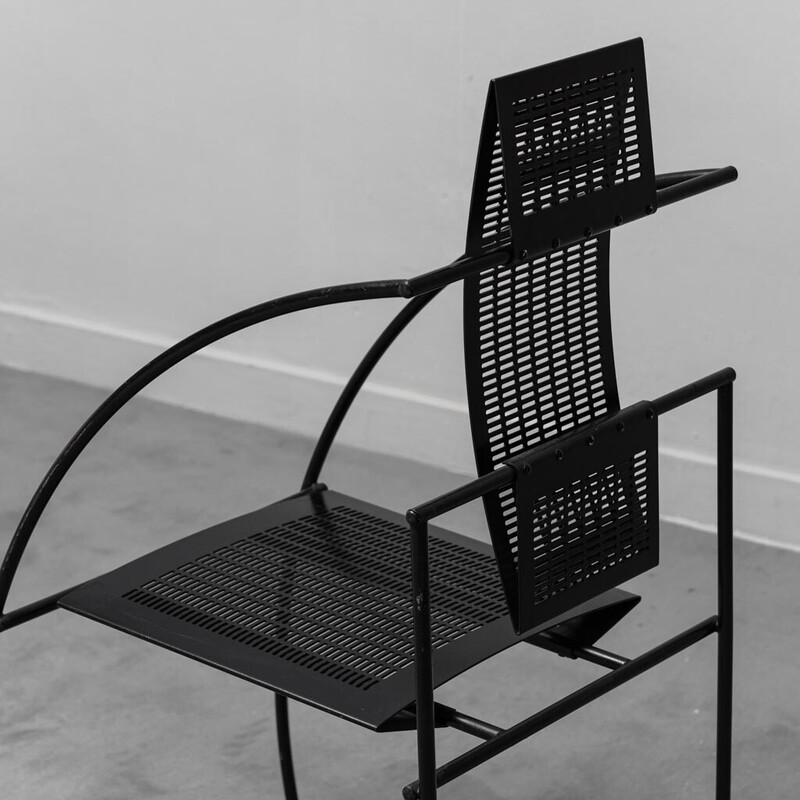 Vintage Quinta stoel in metaal van Mario Botta voor Alias design, 1980