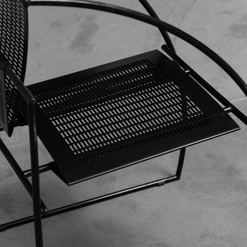 Vintage Quinta chair in metal by Mario Botta for Alias design, 1980s