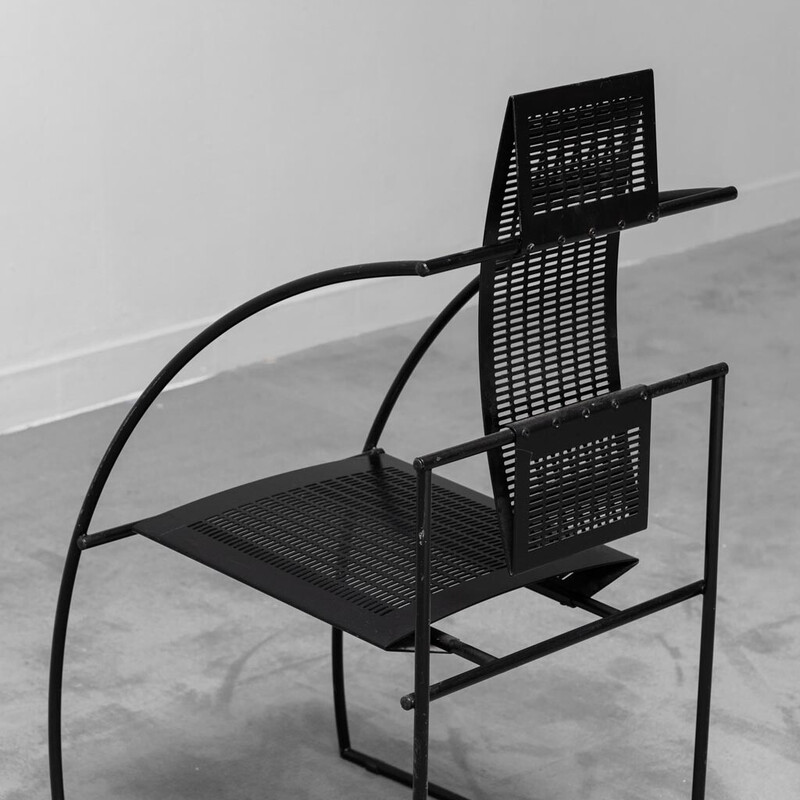 Vintage Quinta chair in metal by Mario Botta for Alias design, 1980s