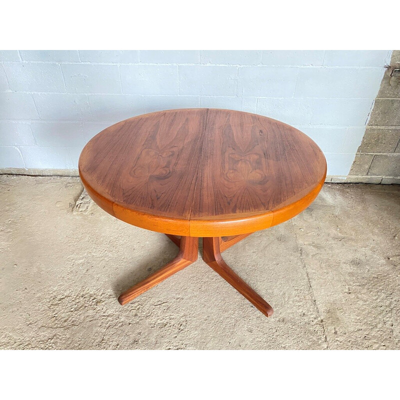 Mid century scandinavian teak round table, 1960s