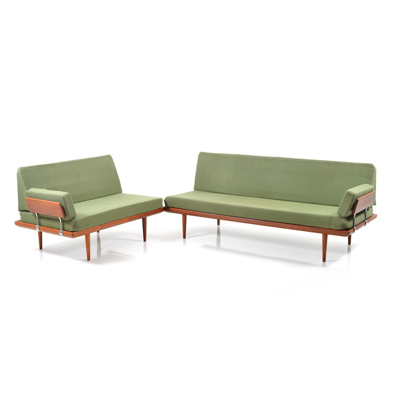 France & Son green sofa set "Minerva", Peter HVIDT and Orla MOLGAARD NIELSEN - 1960s