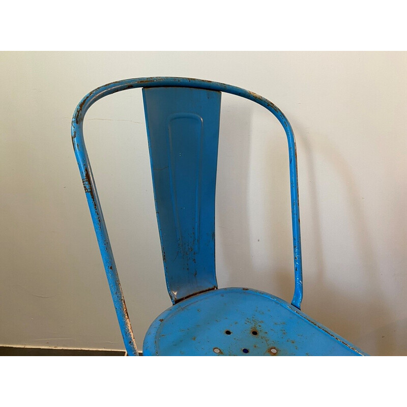Cadeira de metal de Tolix vintage de Xavier Pauchard, 1950