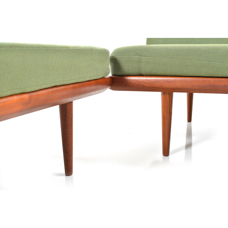 France & Son green sofa set "Minerva", Peter HVIDT and Orla MOLGAARD NIELSEN - 1960s