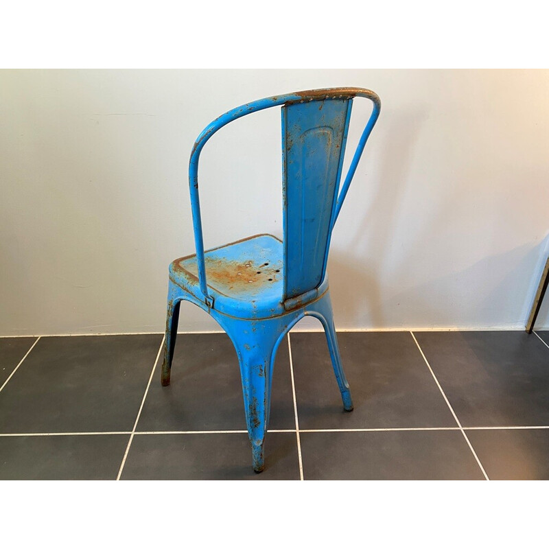 Cadeira de metal de Tolix vintage de Xavier Pauchard, 1950