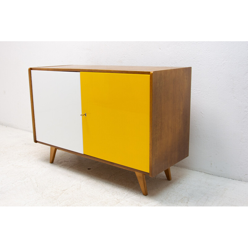 Mid century beechwood sideboard U-450 by Jiří Jiroutek, Czechoslovakia 1960s