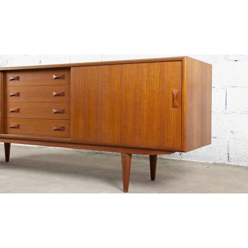 Credenza scandinava vintage in teak di Clausen and Son, Danimarca 1960