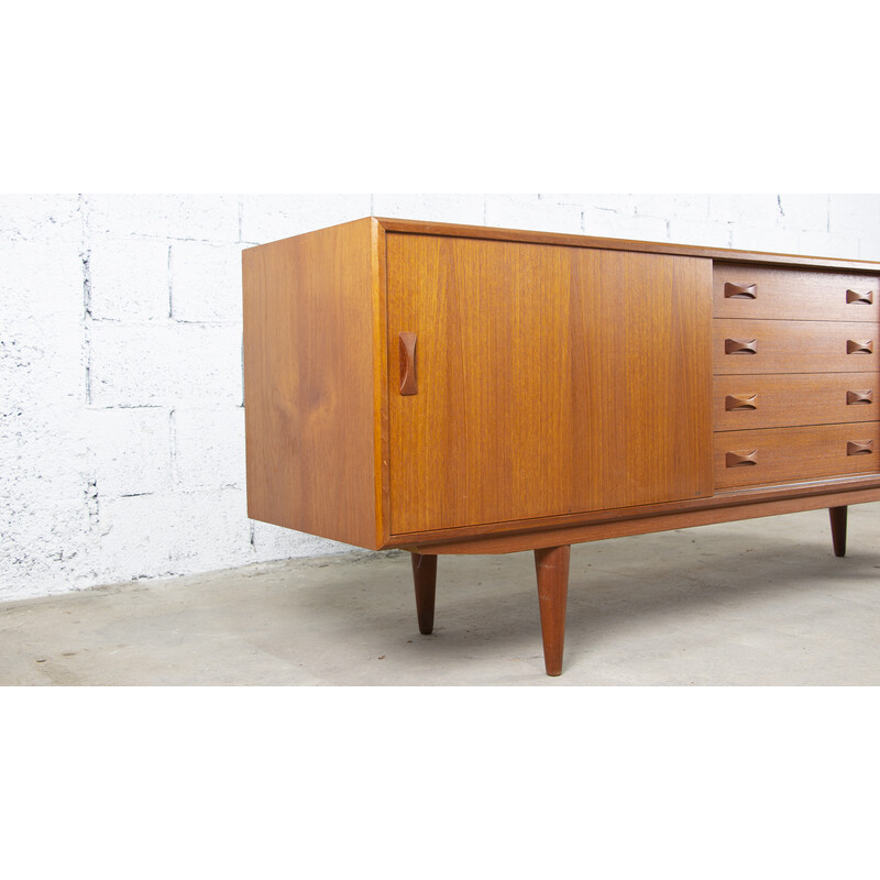 Vintage Scandinavian teak sideboard by Clausen and Son, Denmark 1960