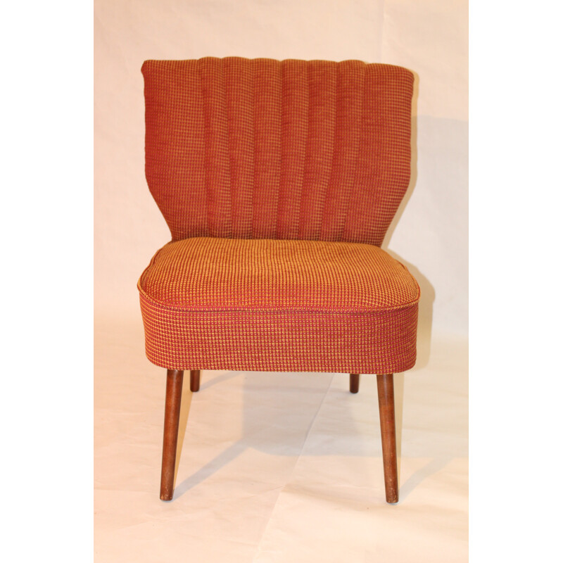 Paire de fauteuil cocktail en tissu bouclette - 1950