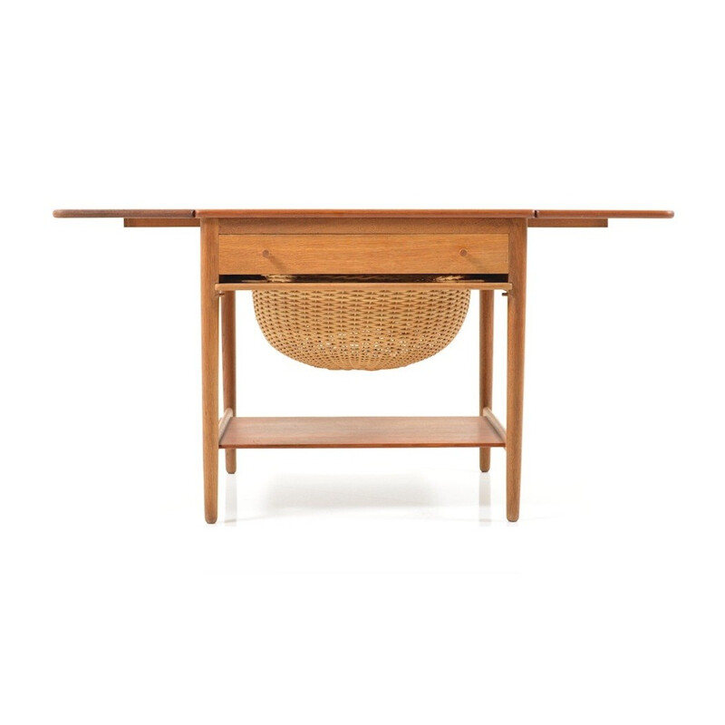 Andreas Tuck "AT-33" sewing table in oak and teak, Hans J. WEGNER - 1950s