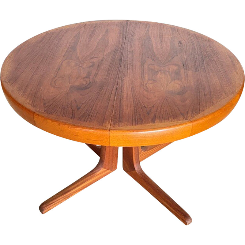 Mid century scandinavian teak round table, 1960s