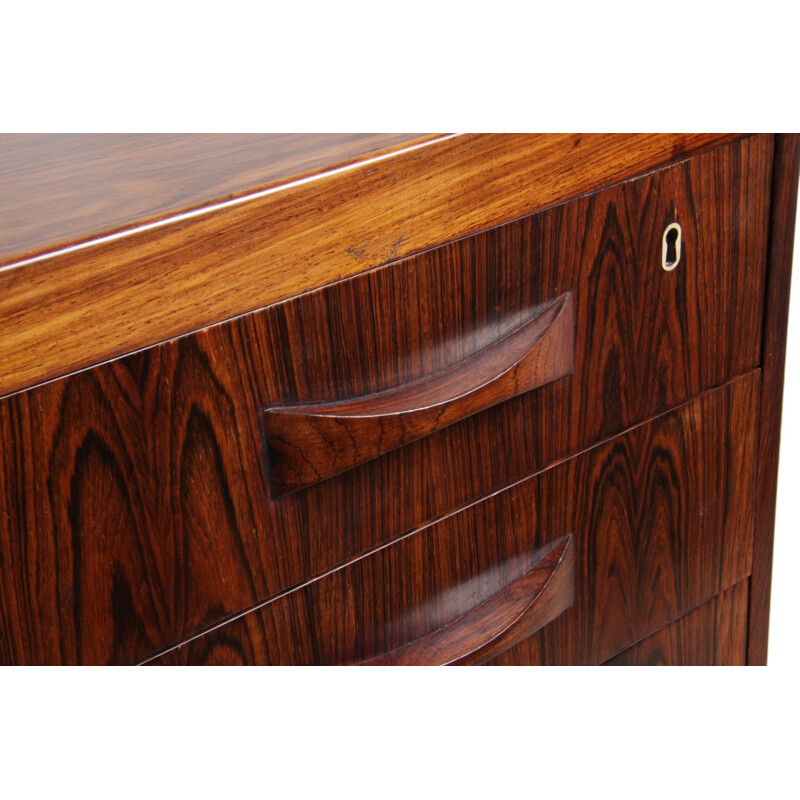 Danish brown rosewood desk - 1960s