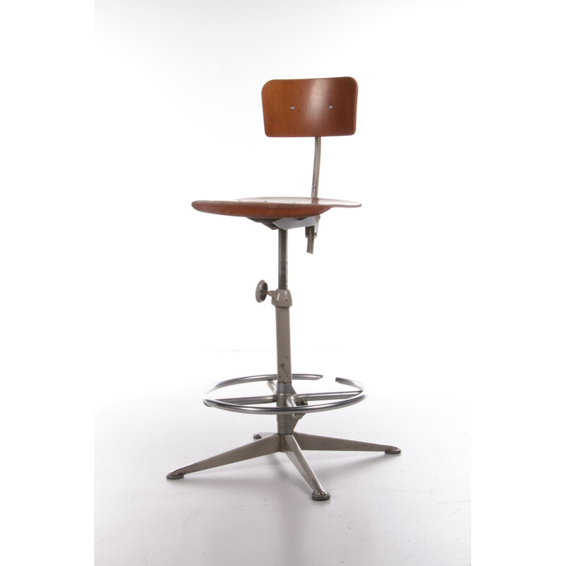 Vintage industrial drawing chair by Friso Kramer for Ahrend, 1960