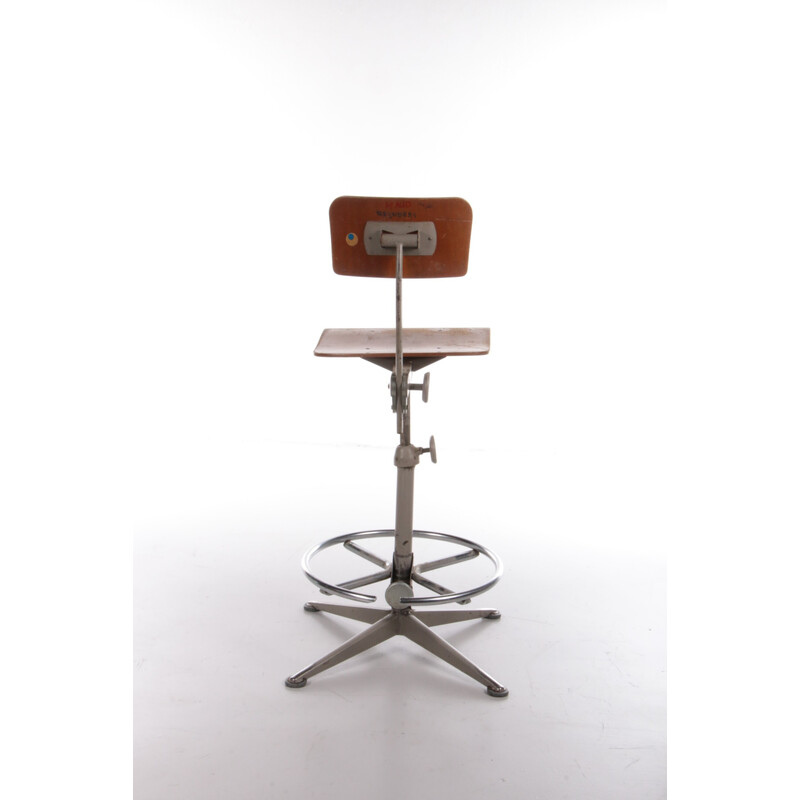 Silla de dibujo industrial vintage de Friso Kramer para Ahrend, 1960