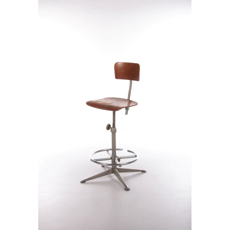 Vintage industrial drawing chair by Friso Kramer for Ahrend, 1960